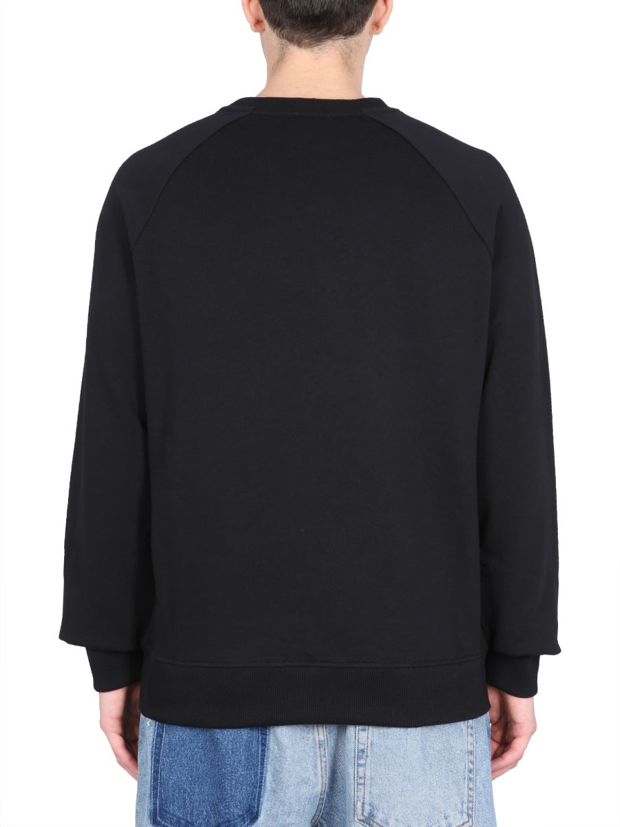 BALMAIN Flocked and Metallic Logo Sweatshirt for Men