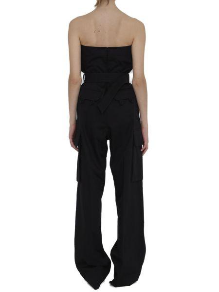 SAINT LAURENT Bustier Jumpsuit with Detachable Belt