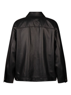 BOTTEGA VENETA Pocket Detailed Leather Jacket for Men - FW24 Collection