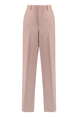 GUCCI Elegant Wool Trousers with Iconic Motif