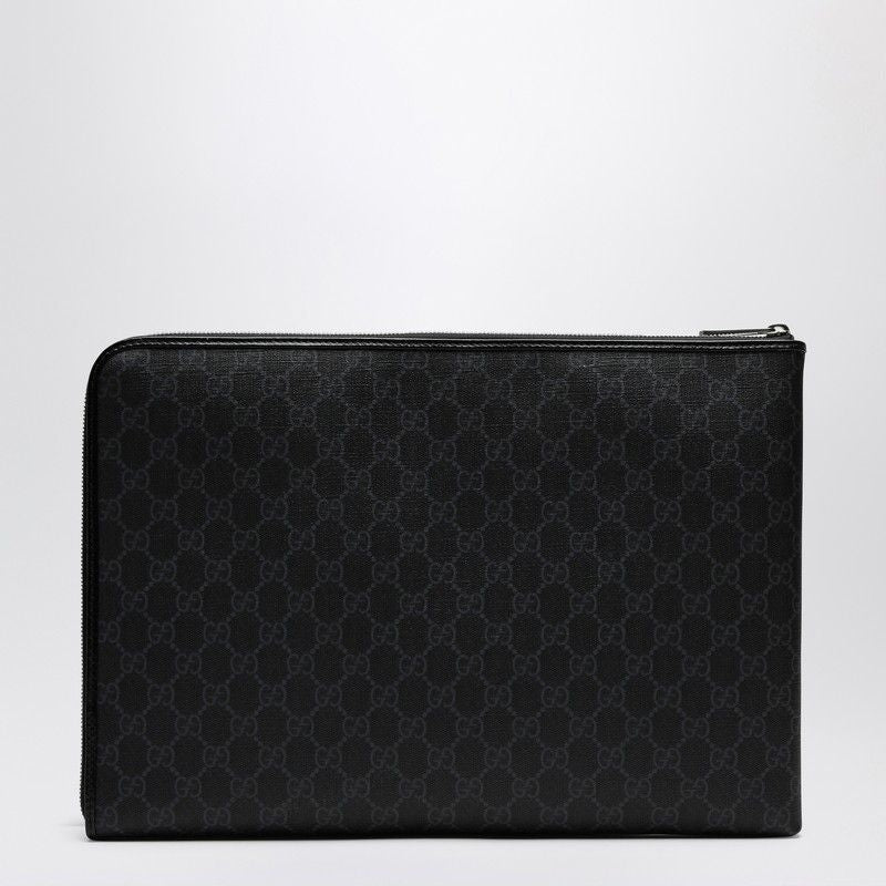 GUCCI Medium Black GG Supreme Fabric Briefcase