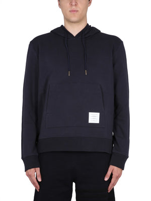 THOM BROWNE Embroidered Hoodie with Drawstring