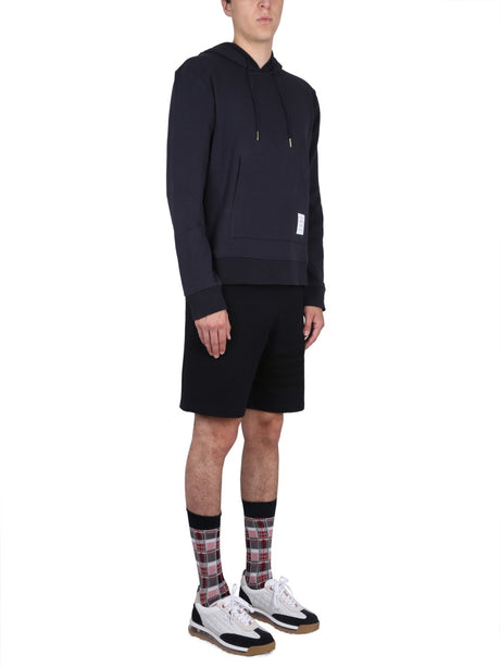 THOM BROWNE Men's Mini Sweatshirt Bermuda with Elastic Waistband