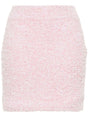 BALENCIAGA Mid-Rise Pink Tweed Skirt