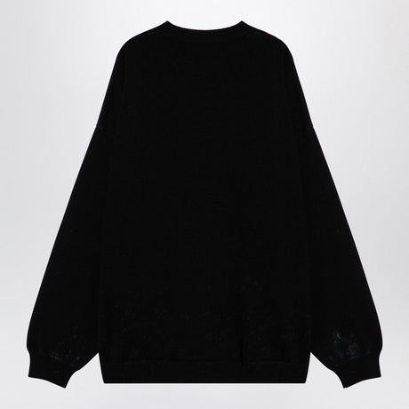 BALENCIAGA Oversized Cotton Blend Jumper with Logo Print