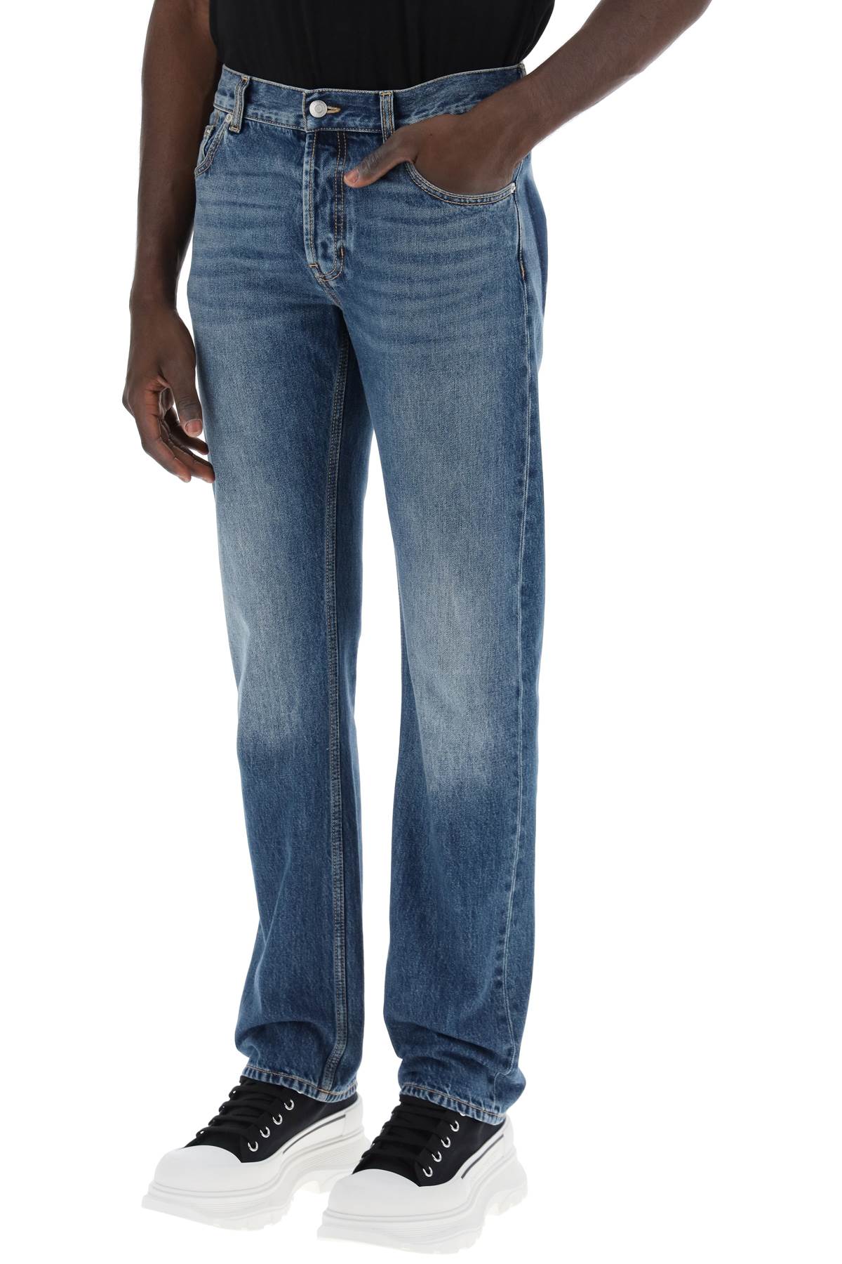 ALEXANDER MCQUEEN Stonewash Mini Jeans for Men