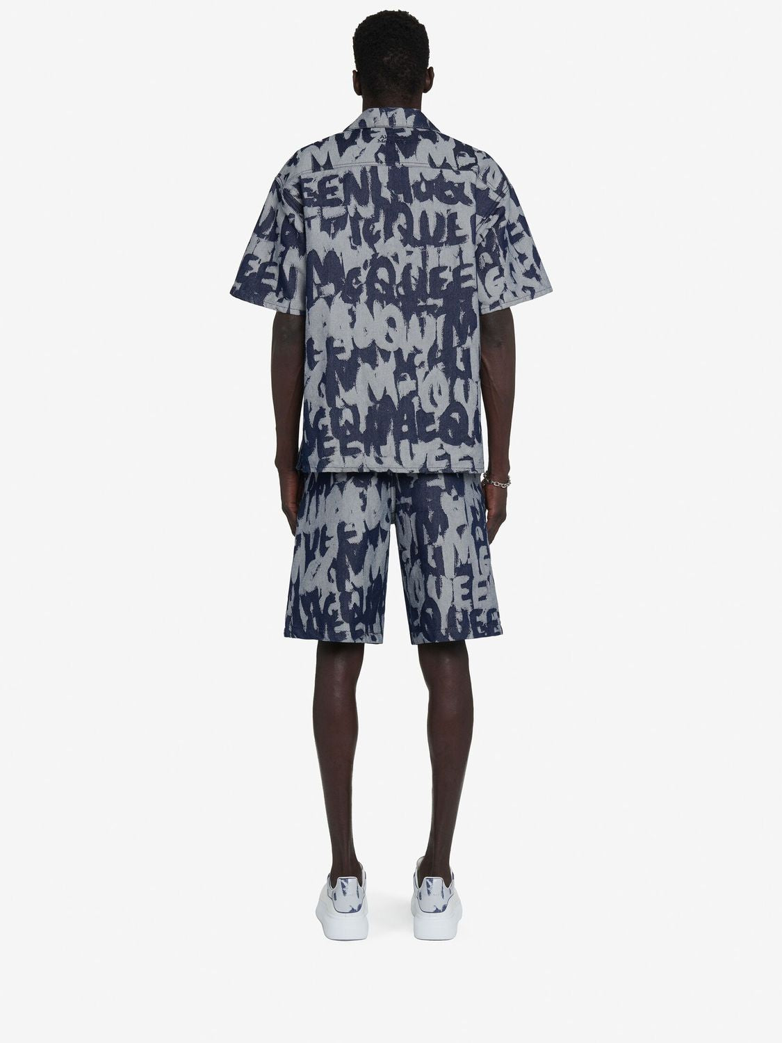 ALEXANDER MCQUEEN Hawaiian Denim Shirt - Limited Edition Graffiti Design