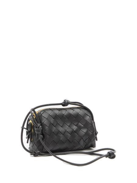 BOTTEGA VENETA Woven Elegance Mini Leather Pouch - 7.3" x 4.5" x 3.3"