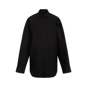 BALENCIAGA Cotton Oversized Shirt with Snap Closure