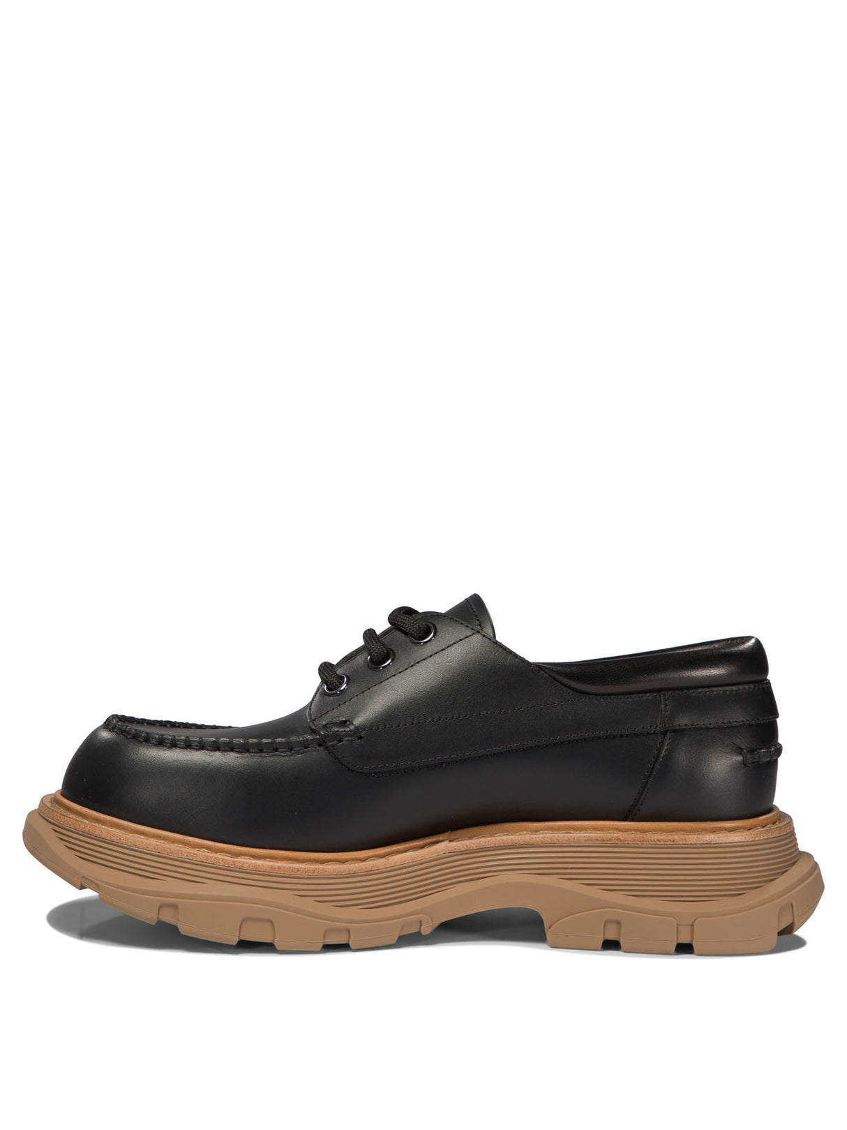 ALEXANDER MCQUEEN Elegant Lace-Up Dress Shoes with Chunky Sole