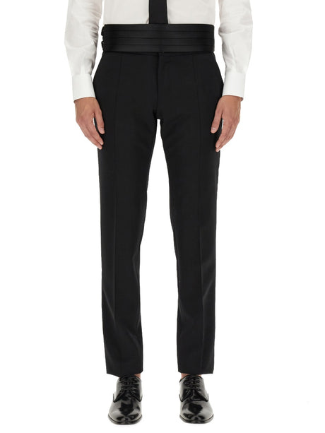 DOLCE & GABBANA Tailored Pants with Elastic Waistband for Men