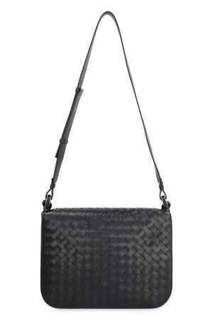 BOTTEGA VENETA エレガントなスイング式レザーメッセンジャーバッグ 35x26x7.5 cm