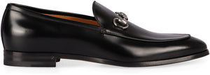 GUCCI Classic Leather Loafers with Horsebit Detail