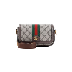 GUCCI Mini Handbag with GG Supreme Design (W: 18.5cm, H: 10cm, D: 5.5cm)