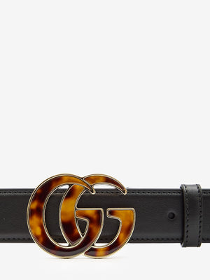 GUCCI Mini Double G Buckle Leather Belt - Adjustable Design