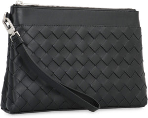 BOTTEGA VENETA Luxury Woven Prism Mini Pouch with Zipper Closure, 25x17x4 cm