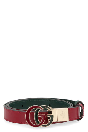 GUCCI Reversible Leather Belt with Mini Buckle