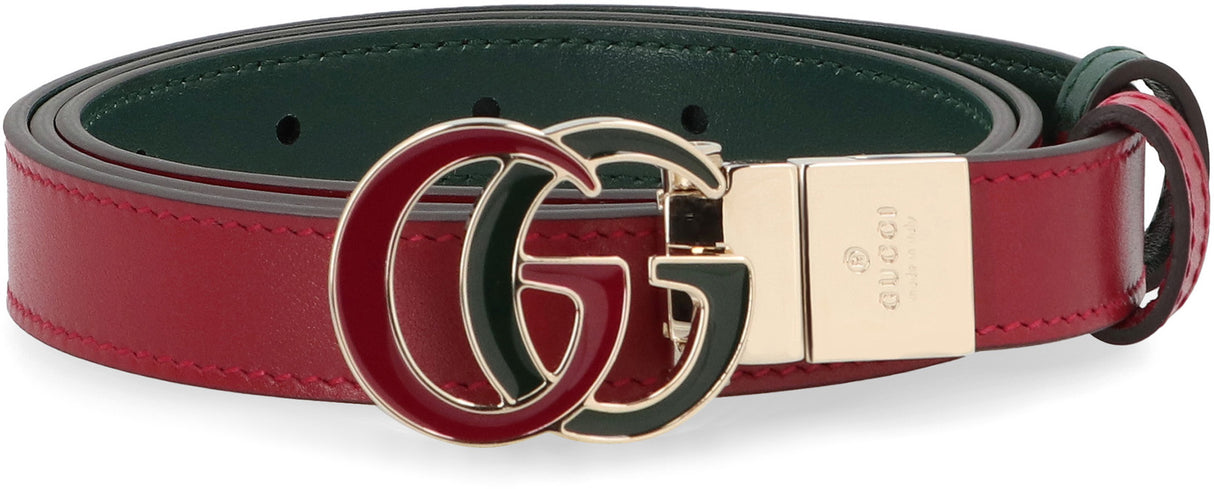 GUCCI Reversible Leather Belt with Mini Buckle