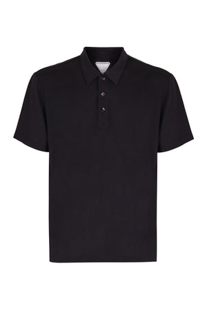 BOTTEGA VENETA Cotton Piqué Polo Shirt with Side Slits