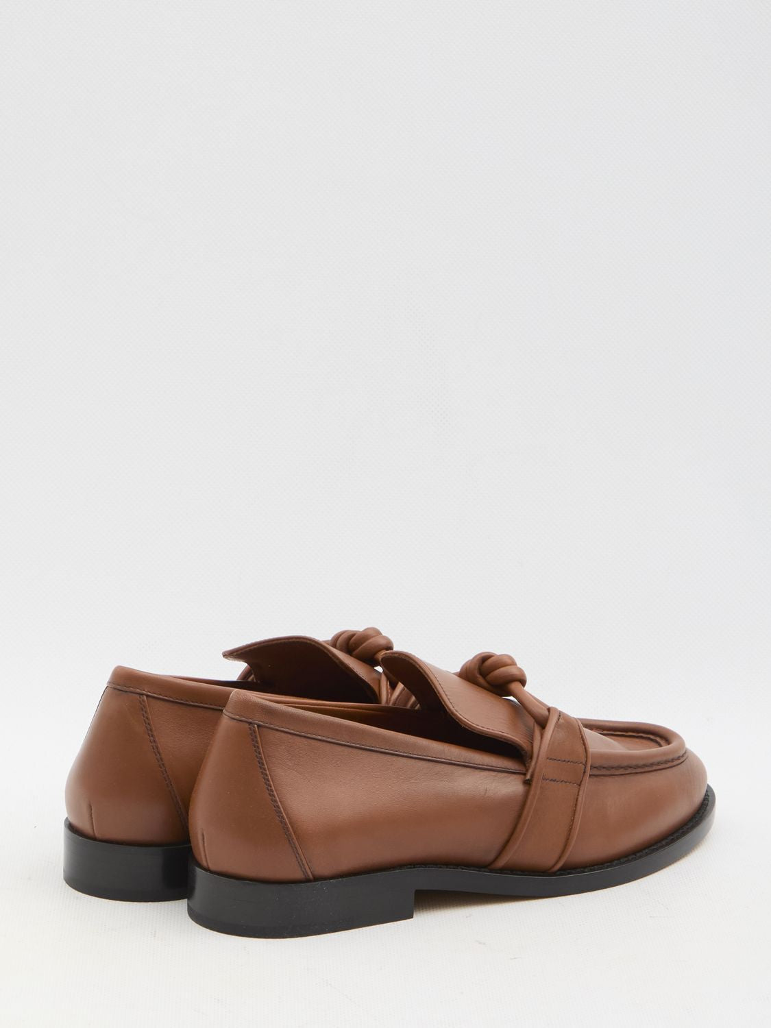 BOTTEGA VENETA Vintage-Effect Leather Loafers