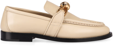 BOTTEGA VENETA Leather Loafers with Front Knot Detail