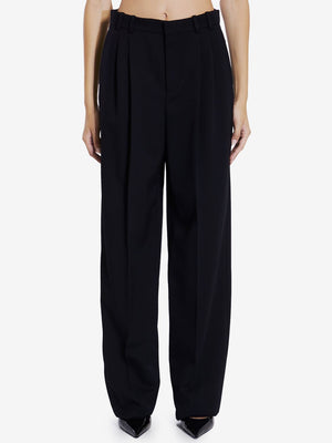 SAINT LAURENT High-Waisted Wide-Leg Trousers