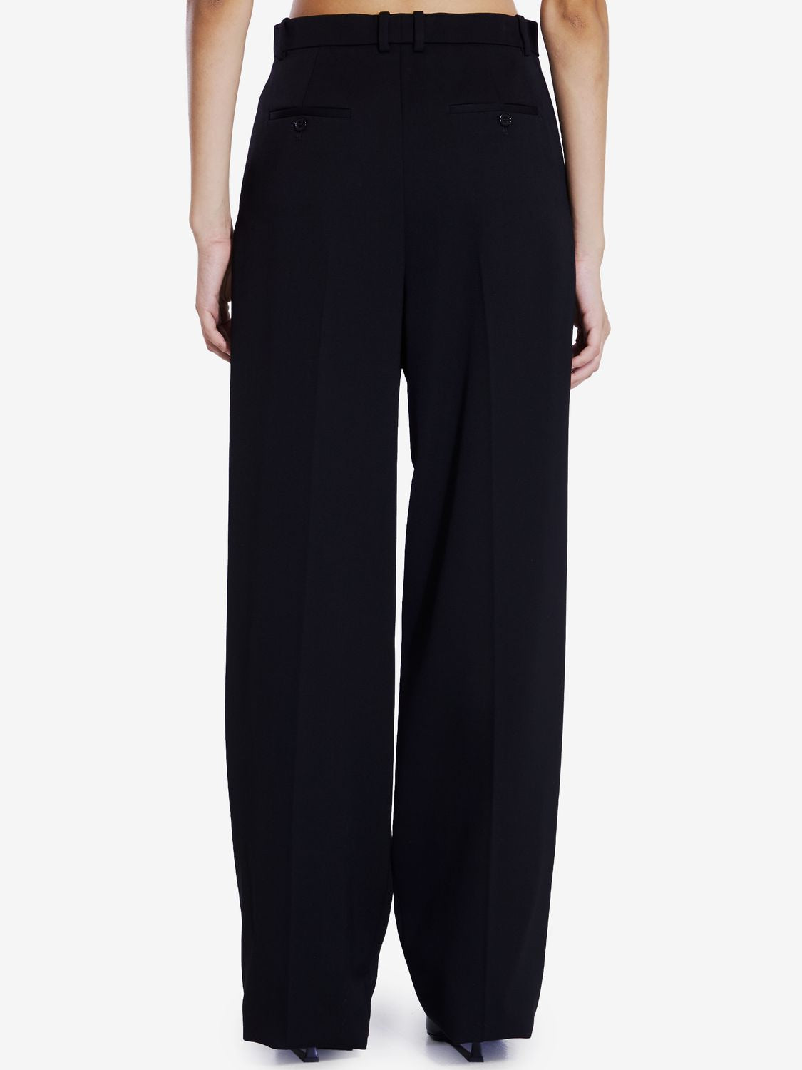 SAINT LAURENT High-Waisted Wide-Leg Trousers