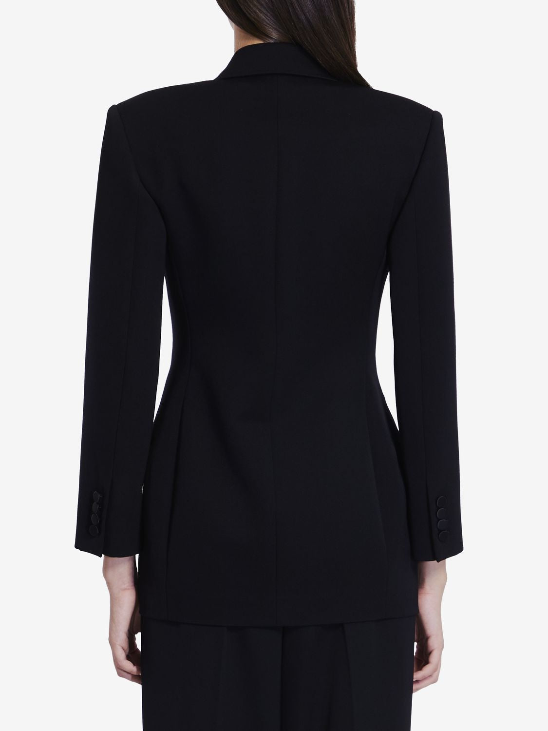 SAINT LAURENT Double-Breasted Tuxedo Jacket - Women's - Tight Fit