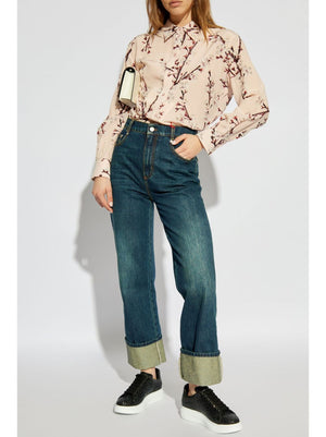 ALEXANDER MCQUEEN Cherry Blossom Cotton Shirt for Women