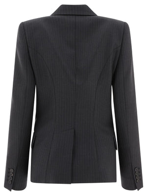 ALEXANDER MCQUEEN Elegant Pinstriped Wool Blazer