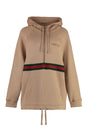 GUCCI Cozy Beige Sweatshirt with Web Ribbon