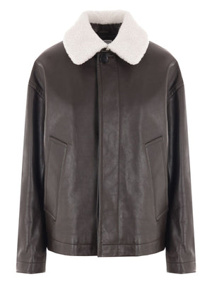 BOTTEGA VENETA Elegant Calf Leather Jacket for Women