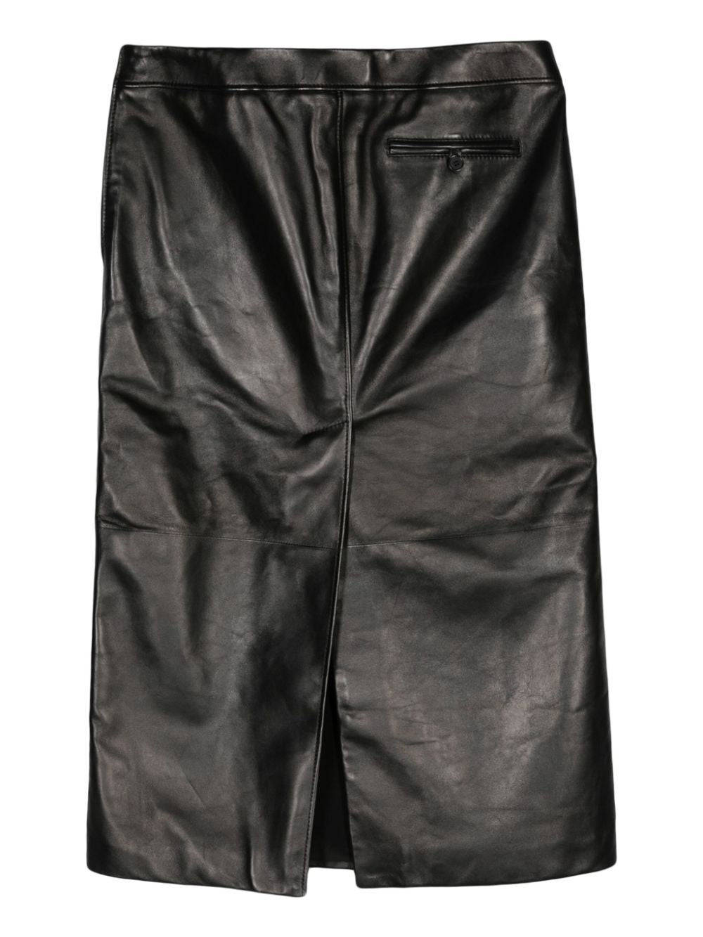 ALEXANDER MCQUEEN Low Waist Leather Mini Skirt