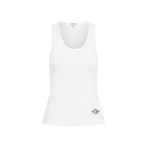 BOTTEGA VENETA Women's Cotton Tank Top with Logo Patch