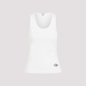 BOTTEGA VENETA Women's Cotton Tank Top with Logo Patch