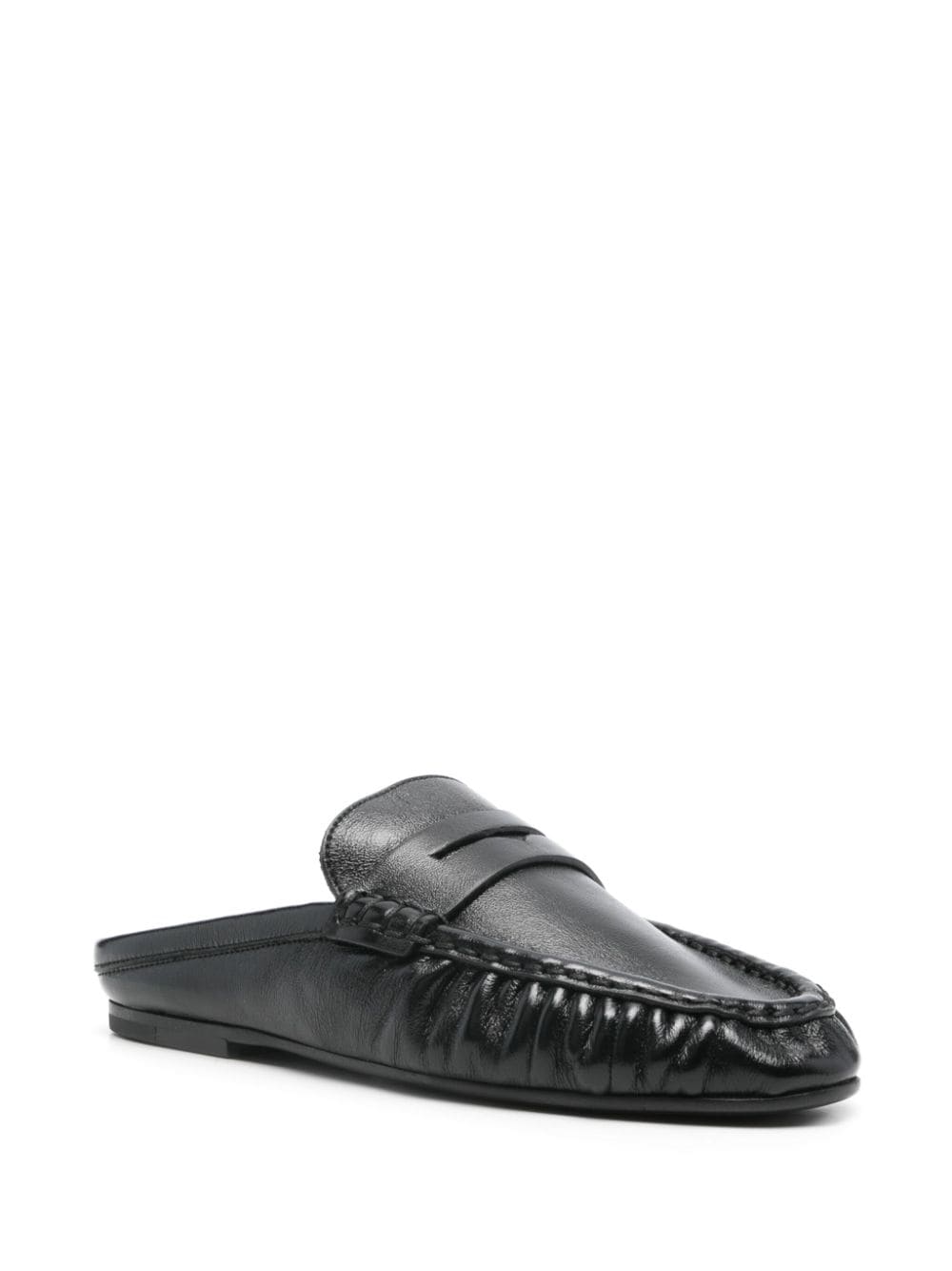 SAINT LAURENT Peg Leather Loafers for Women