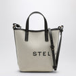 STELLA MCCARTNEY Canvas Tote Handbag with Faux Leather Accents - Size 17 CM x 21 CM x 9.5 CM