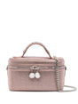 STELLA MCCARTNEY Premium 100% Leather Handbag with Chain-Link Strap