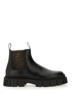 FENDI Iconic Leather Chelsea Boots for Men