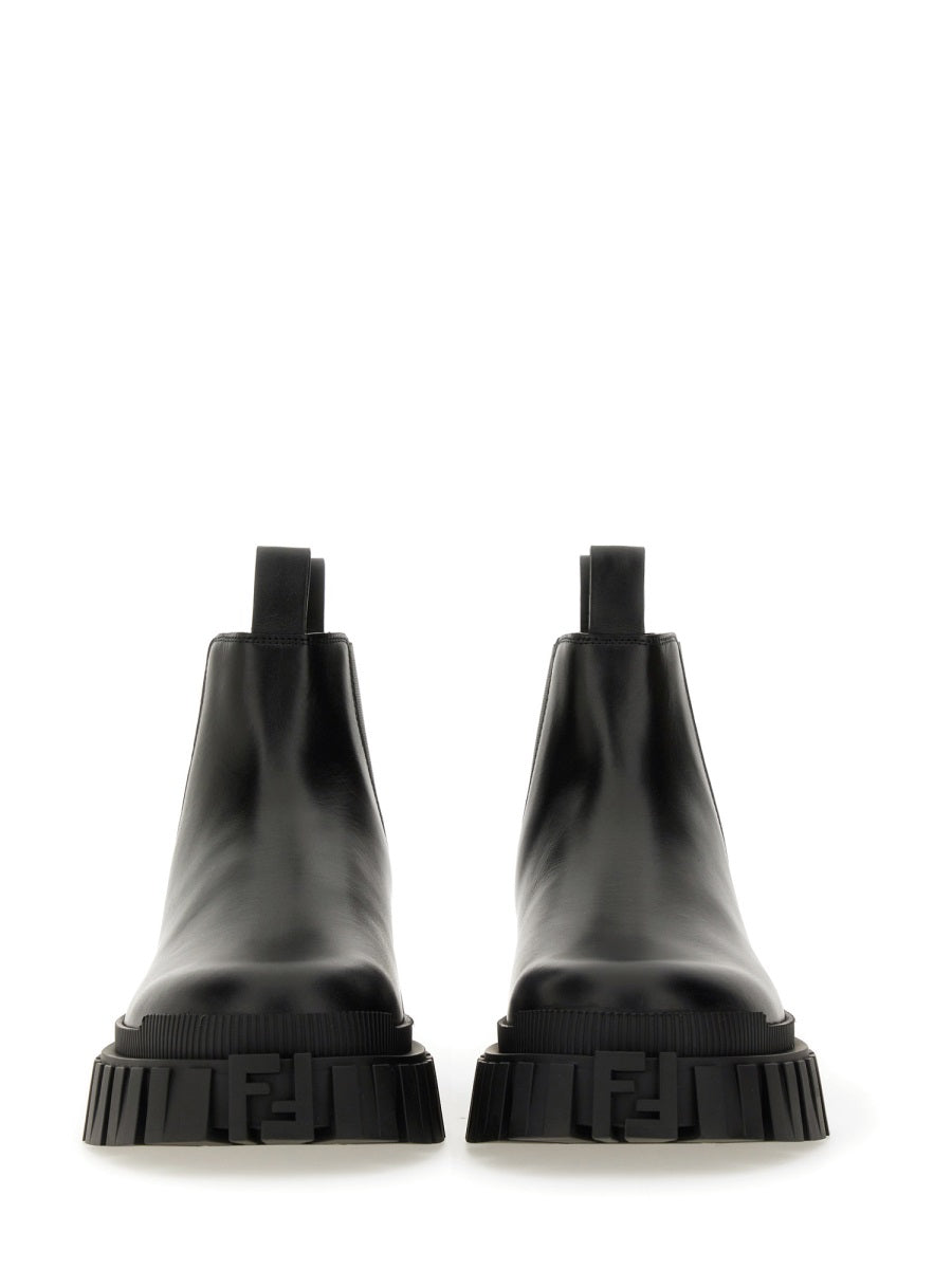 FENDI Iconic Leather Chelsea Boots for Men