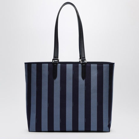 FENDI Striped Fabric Shopper Handbag with Logo - Men’s Essential