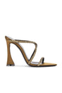 SAINT LAURENT Olive Green Mini Rhinge Sandal