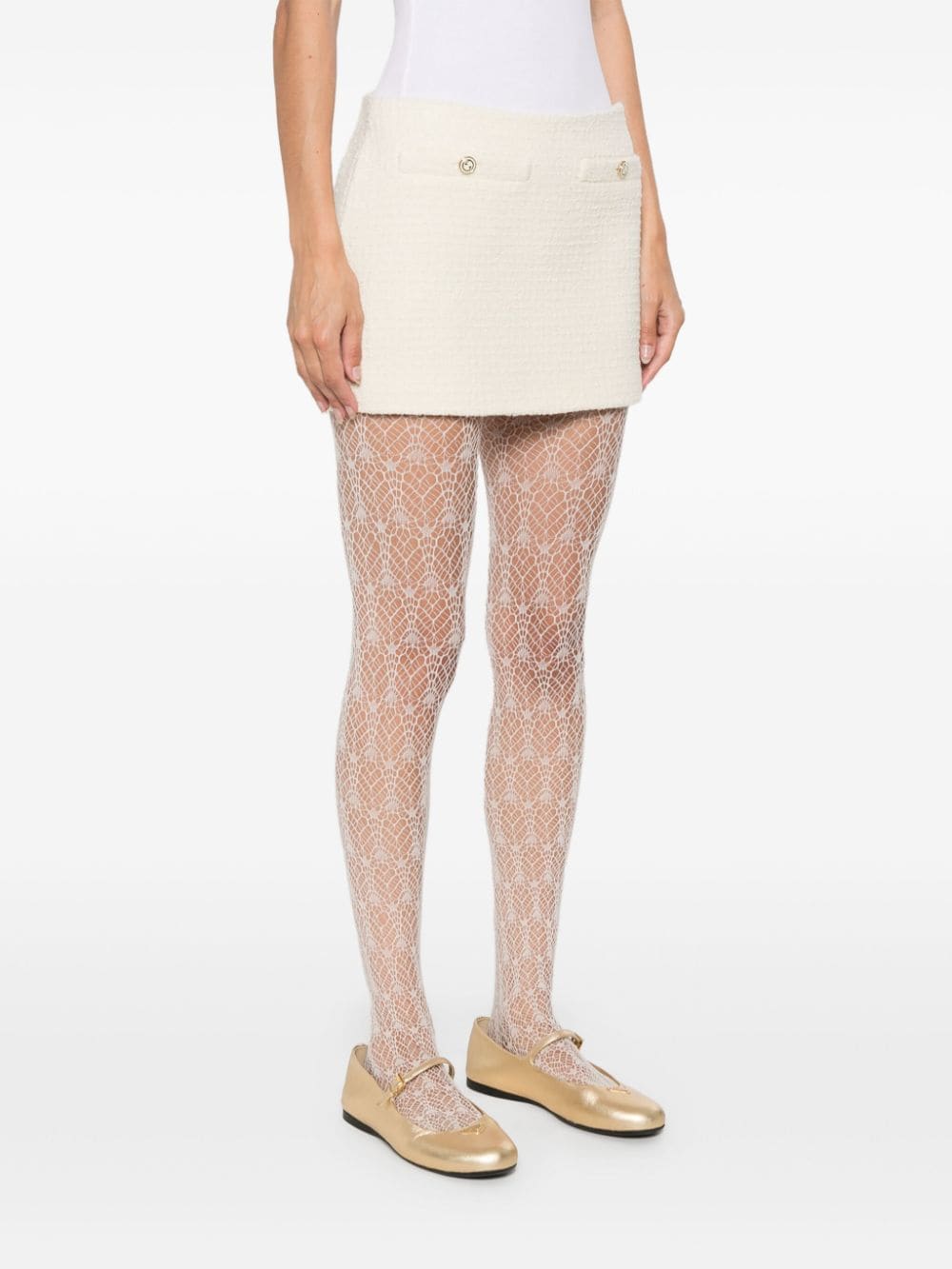 GUCCI Chic Bouclé Mini Skirt