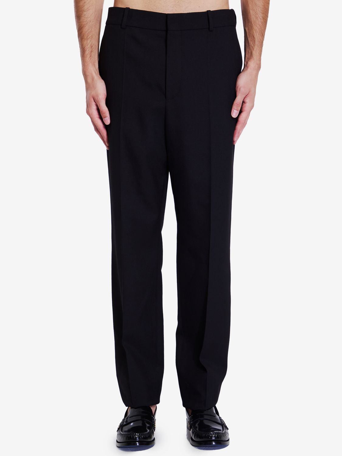 SAINT LAURENT High-Rise Straight-Leg Trousers for Men