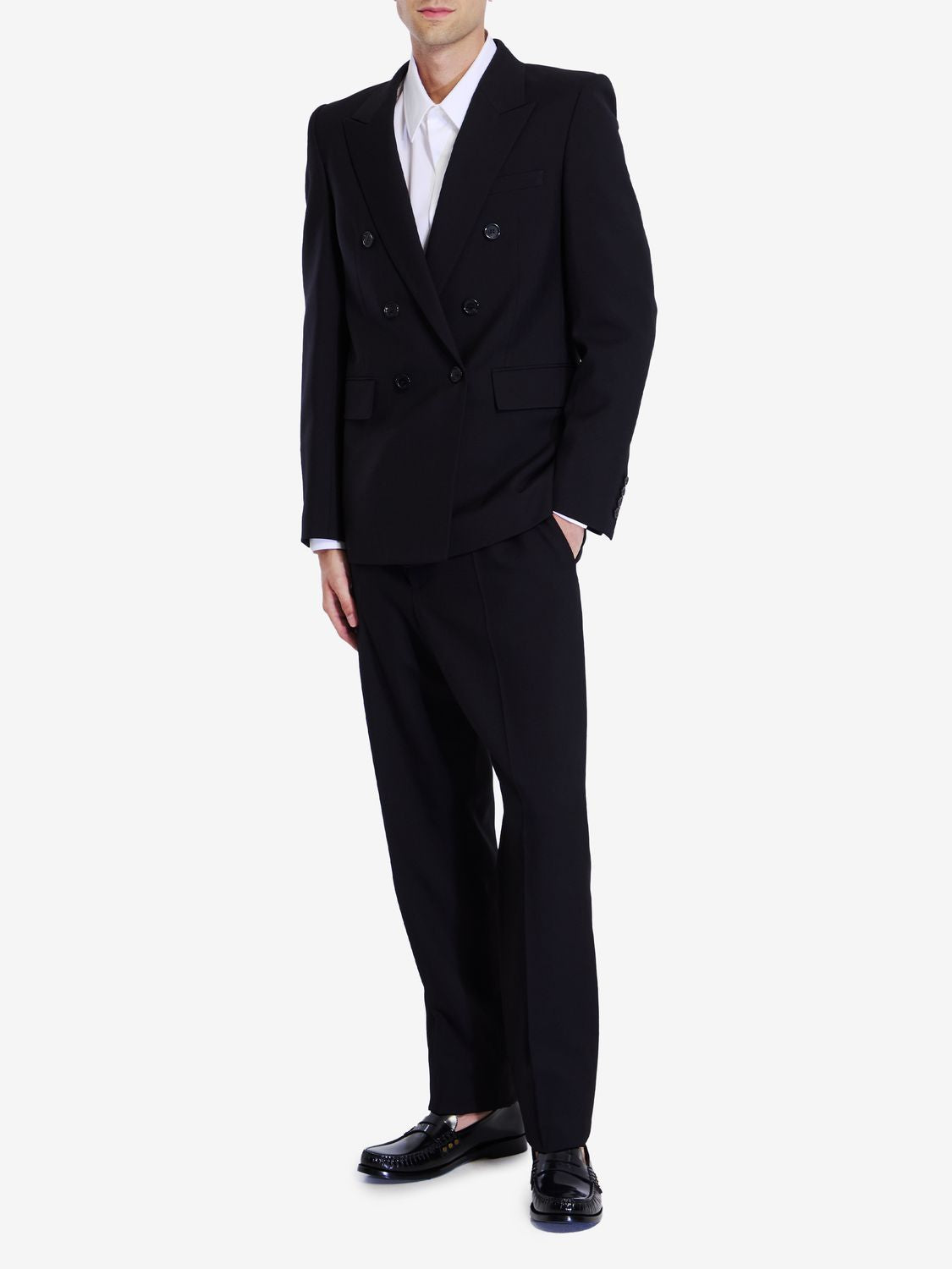 SAINT LAURENT High-Rise Straight-Leg Trousers for Men