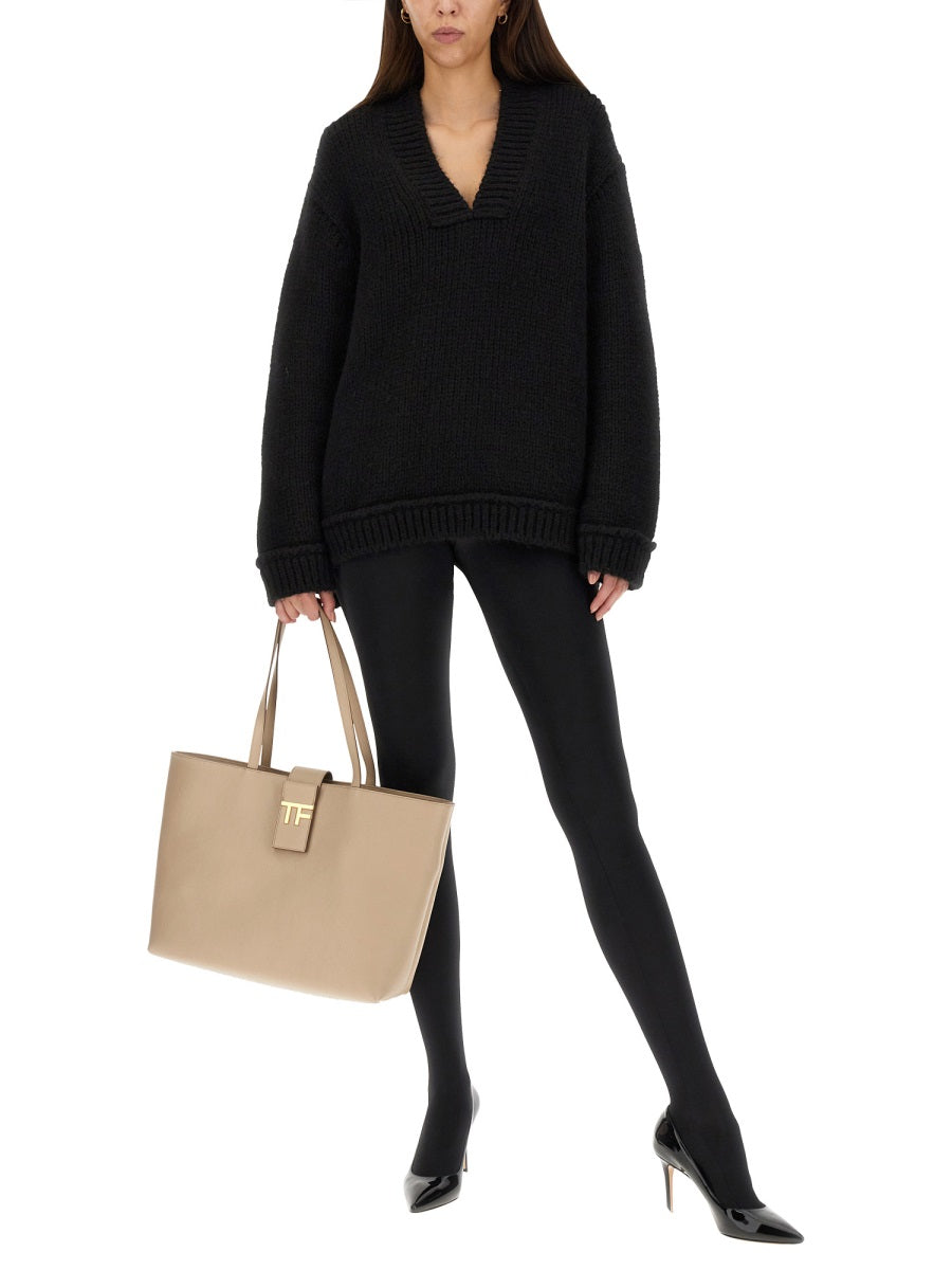 TOM FORD V-Neck Wool Blend Sweater for Women