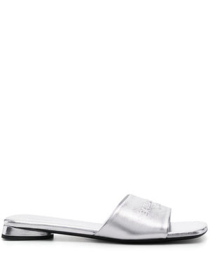 BALENCIAGA Metallic Leather Slip-Ons for Women