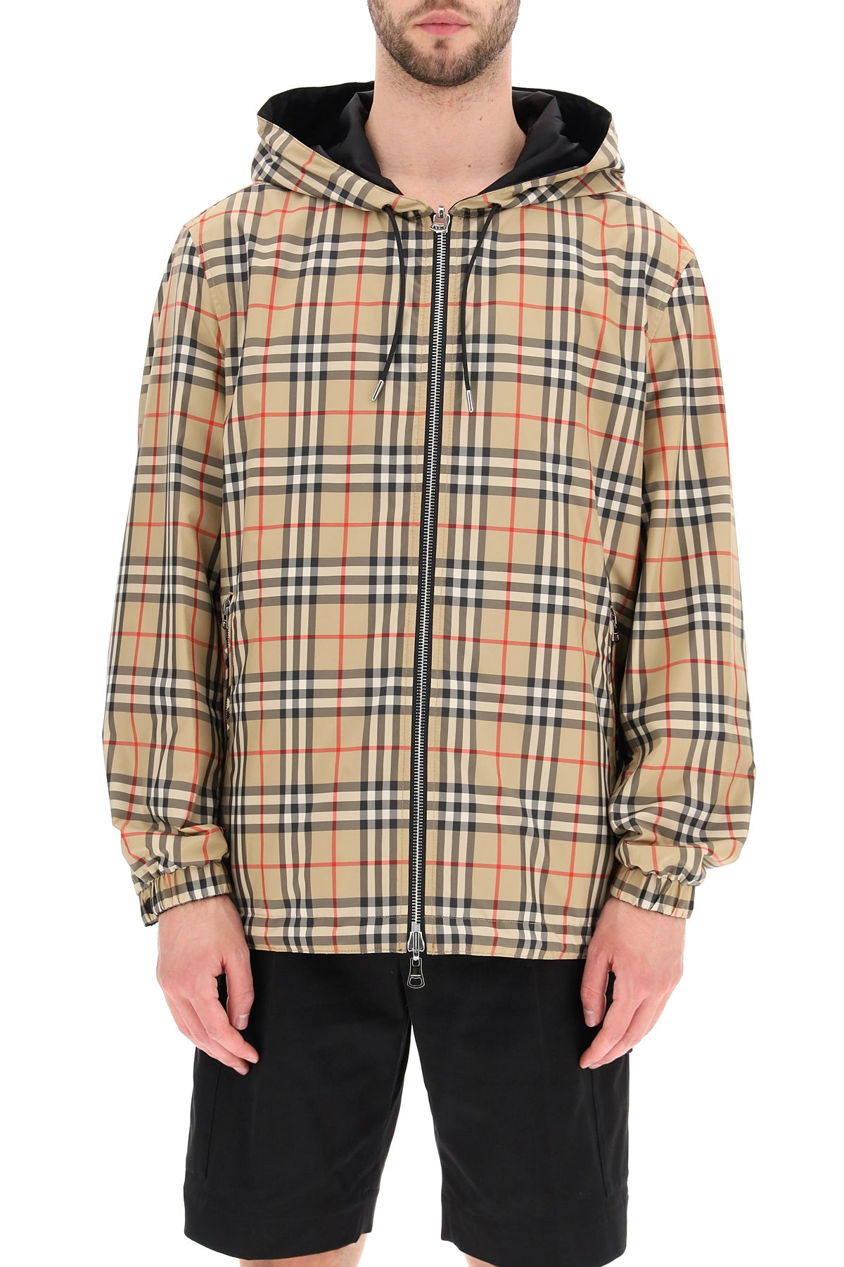 BURBERRY Reversible Check Jacket - Men's Lightweight Outerwear