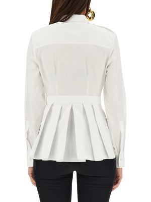 ALEXANDER McQUEEN Cotton Shirt with Front Button Closure for Women