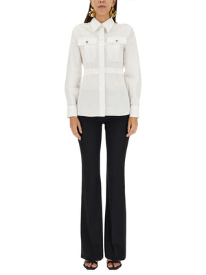 ALEXANDER McQUEEN Cotton Shirt with Front Button Closure for Women